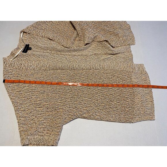 Lane Bryant Women's Open Front Cardigan Size 18/20 Short Sleeve Gold Shimmer - Picture 14 of 15